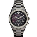 Montre noire Emporio Armani AR1455 Ceramica pour femme