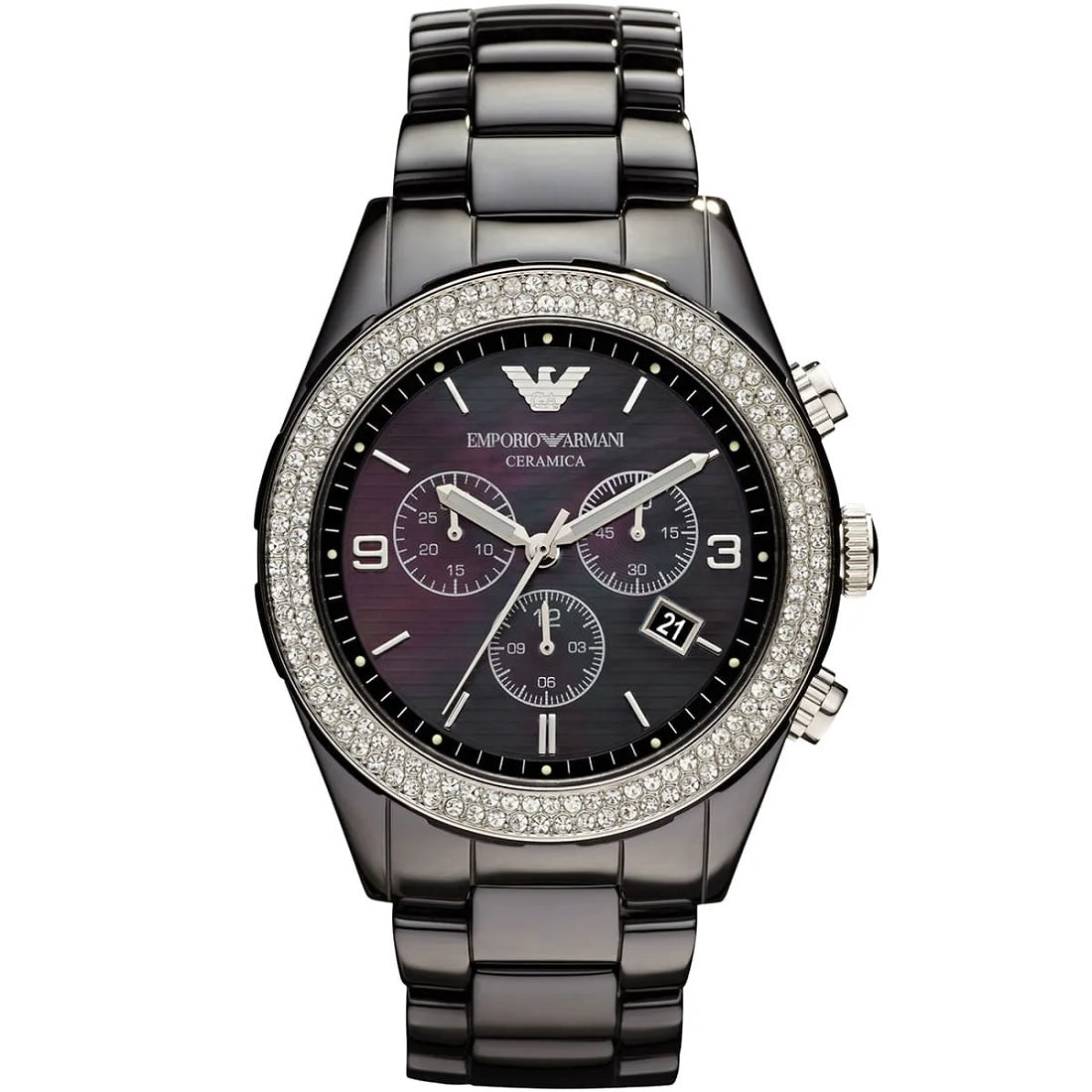 Emporio Armani AR1455 Ceramica Women's Black Watch - SJR London Timepiece
