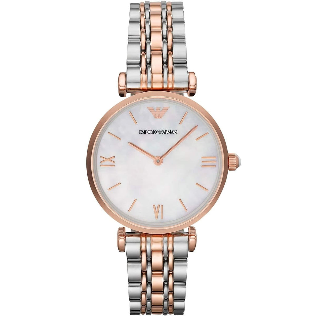 Montre bicolore Emporio Armani AR1683 Gianni T-Bar pour femme
