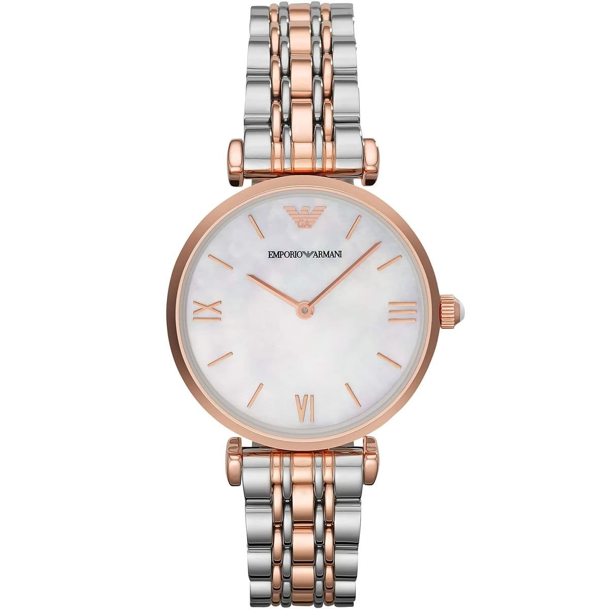 Emporio Armani AR1683 Gianni T-Bar Women's Two-Tone Watch - SJR London Timepiece