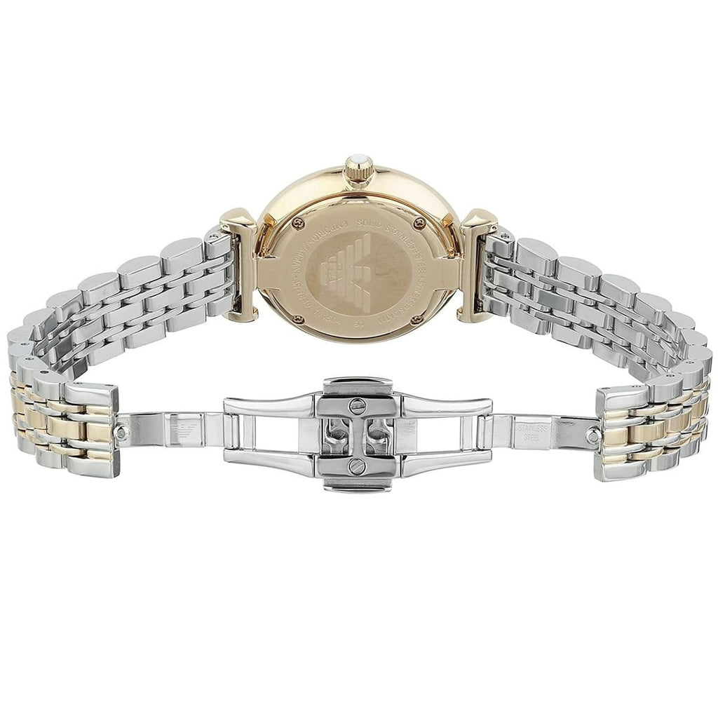 Montre bicolore Emporio Armani AR1683 Gianni T-Bar pour femme