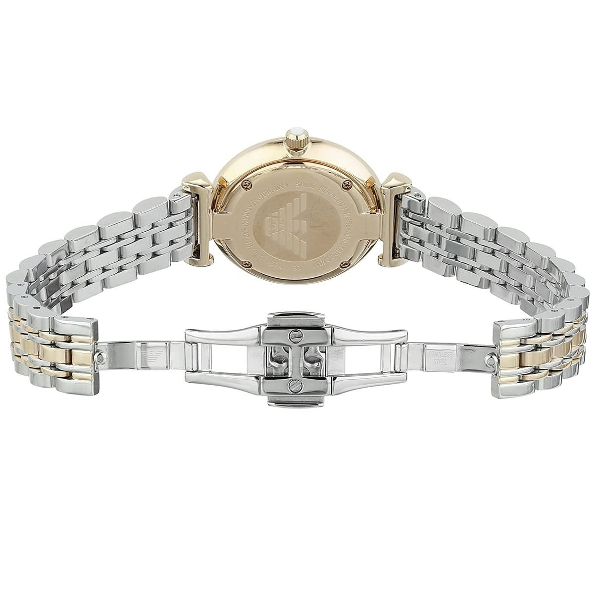 Emporio Armani AR1683 Gianni T-Bar Women's Two-Tone Watch - SJR London Timepiece