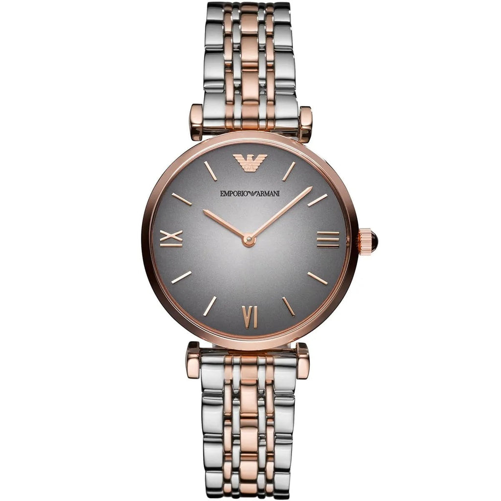 Montre bicolore Emporio Armani AR1725 Gianni T-Bar pour femme