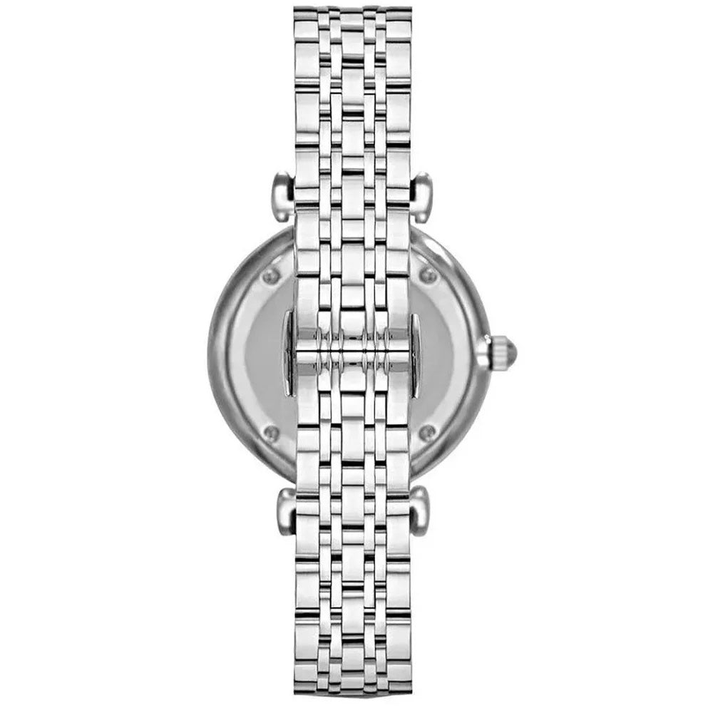 Emporio Armani AR1779 Gianni T-Bar Women's Silver & Pink Watch - SJR London Timepiece