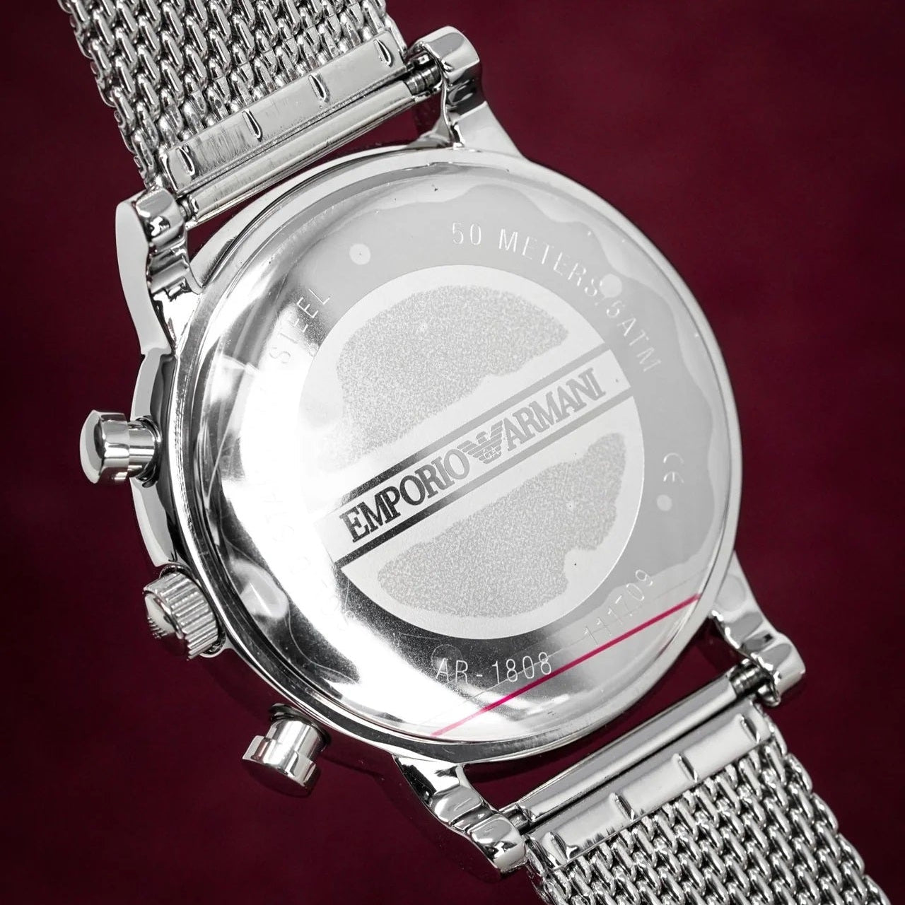 Emporio Armani AR1808 Luigi Men's Silver Mesh Watch - SJR London Timepiece