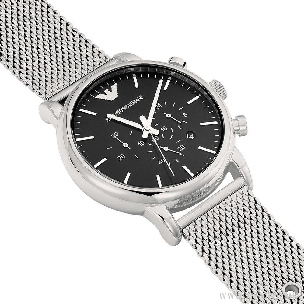 Emporio Armani AR1808 Luigi Men's Silver Mesh Watch - SJR London Timepiece