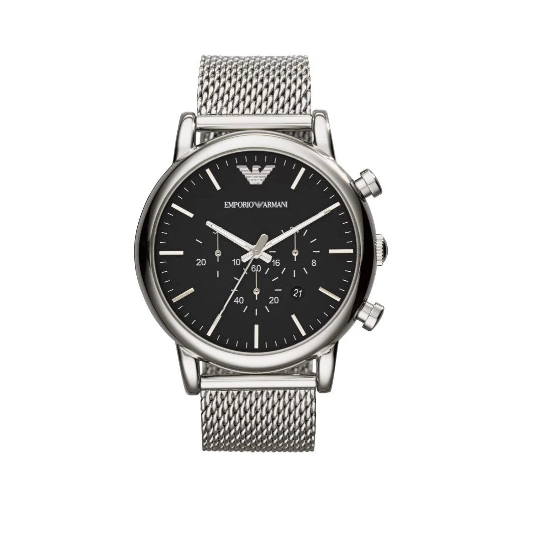 Emporio Armani AR1808 Luigi Men's Silver Mesh Watch - SJR London Timepiece