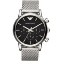 Montre Emporio Armani AR1811 Luigi maille argentée pour homme, 41 mm