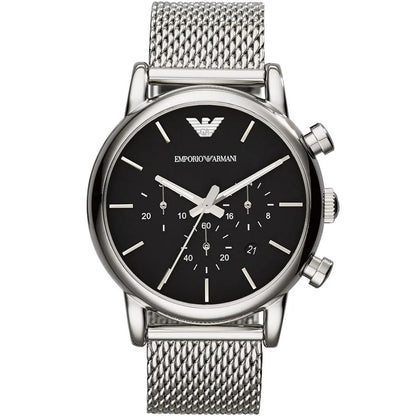 Emporio Armani AR1811 Luigi Men's 41mm Silver Mesh Watch - SJR London Timepiece