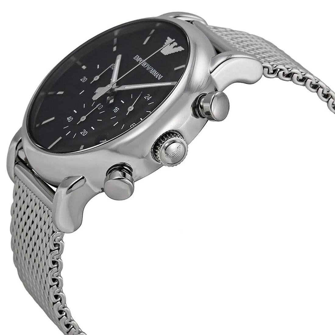 Emporio Armani AR1811 Luigi Men's 41mm Silver Mesh Watch - SJR London Timepiece