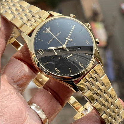Emporio Armani AR1893 Beta Men's Gold & Black Watch - SJR London Timepiece