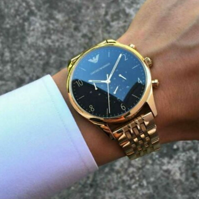 Emporio Armani AR1893 Beta Men's Gold & Black Watch - SJR London Timepiece