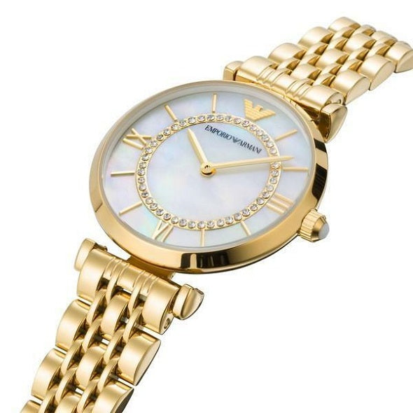 Emporio Armani AR1907 Gianni T-Bar Women's Gold Watch - SJR London Timepiece