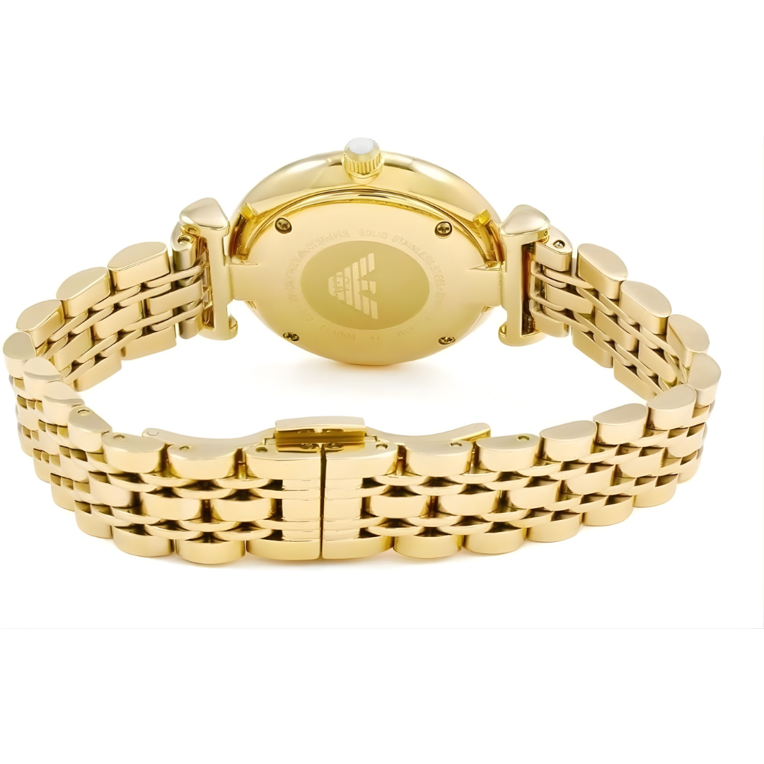 Montre Emporio Armani AR1907 Gianni T-Bar pour femme, dorée