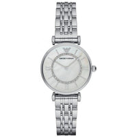 Emporio Armani AR1908 Gianni T-Bar Women's Silver Watch - SJR London Timepiece