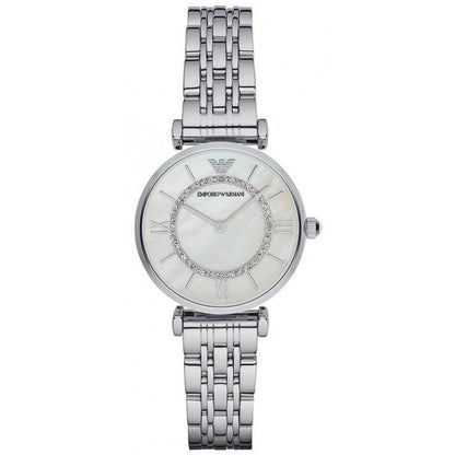 Emporio Armani AR1908 Gianni T-Bar Women's Silver Watch - SJR London Timepiece