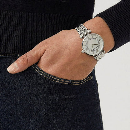 Emporio Armani AR1908 Gianni T-Bar Women's Silver Watch - SJR London Timepiece