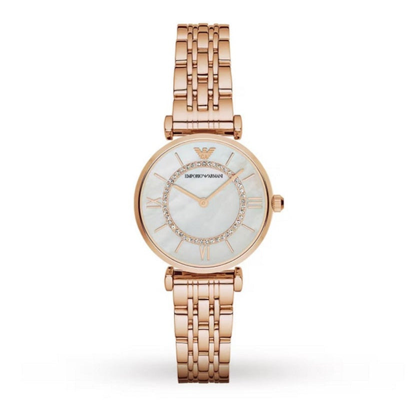 Emporio Armani AR1909 Gianni T-Bar Women's Rose Gold Watch - SJR London Timepiece