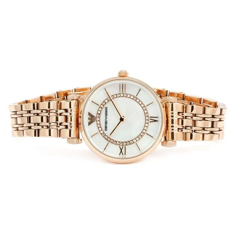 Emporio Armani AR1909 Gianni T-Bar Women's Rose Gold Watch - SJR London Timepiece
