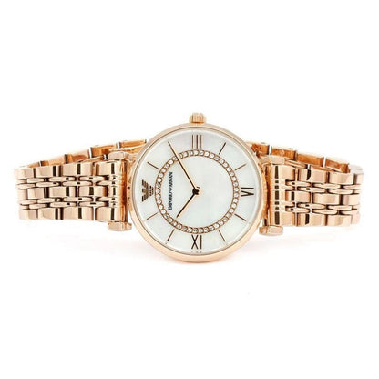 Emporio Armani AR1909 Gianni T-Bar Women's Rose Gold Watch - SJR London Timepiece