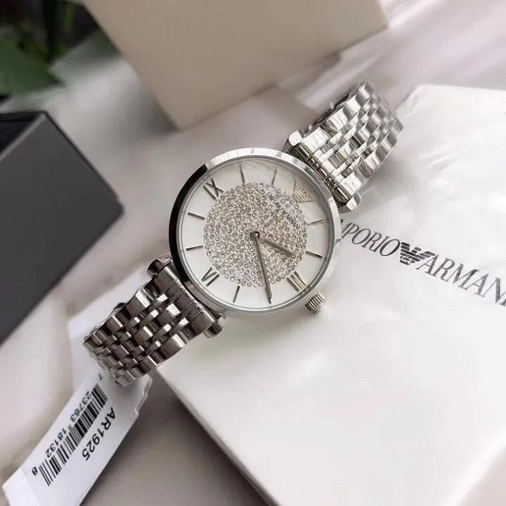 Emporio Armani AR1925 Gianni T-Bar Women's Silver Watch - SJR London Timepiece