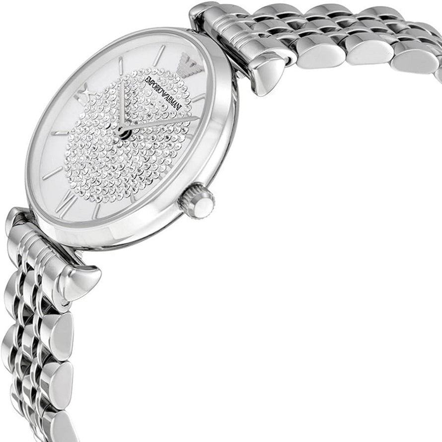 Emporio Armani AR1925 Gianni T-Bar Women's Silver Watch - SJR London Timepiece