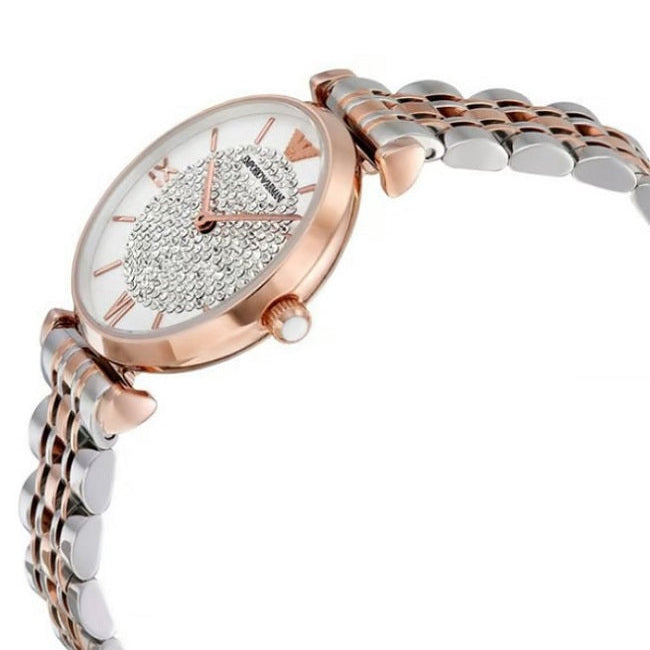 Emporio Armani AR1926 Gianni T-Bar Women's Two-Tone Watch - SJR London Timepiece