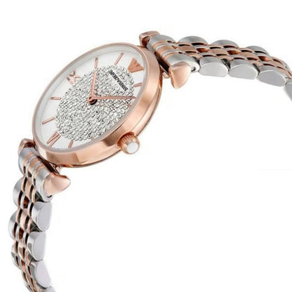 Emporio Armani AR1926 Gianni T-Bar Women's Two-Tone Watch - SJR London Timepiece