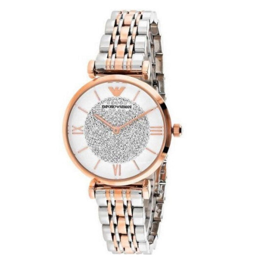 Emporio Armani AR1926 Gianni T-Bar Women's Two-Tone Watch - SJR London Timepiece