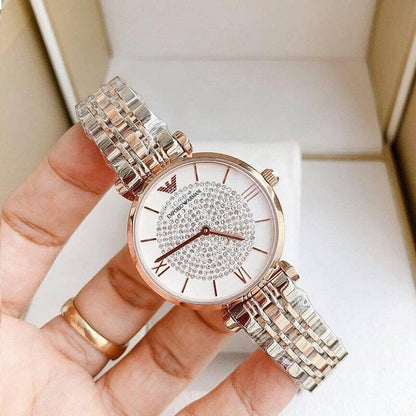 Emporio Armani AR1926 Gianni T-Bar Women's Two-Tone Watch - SJR London Timepiece