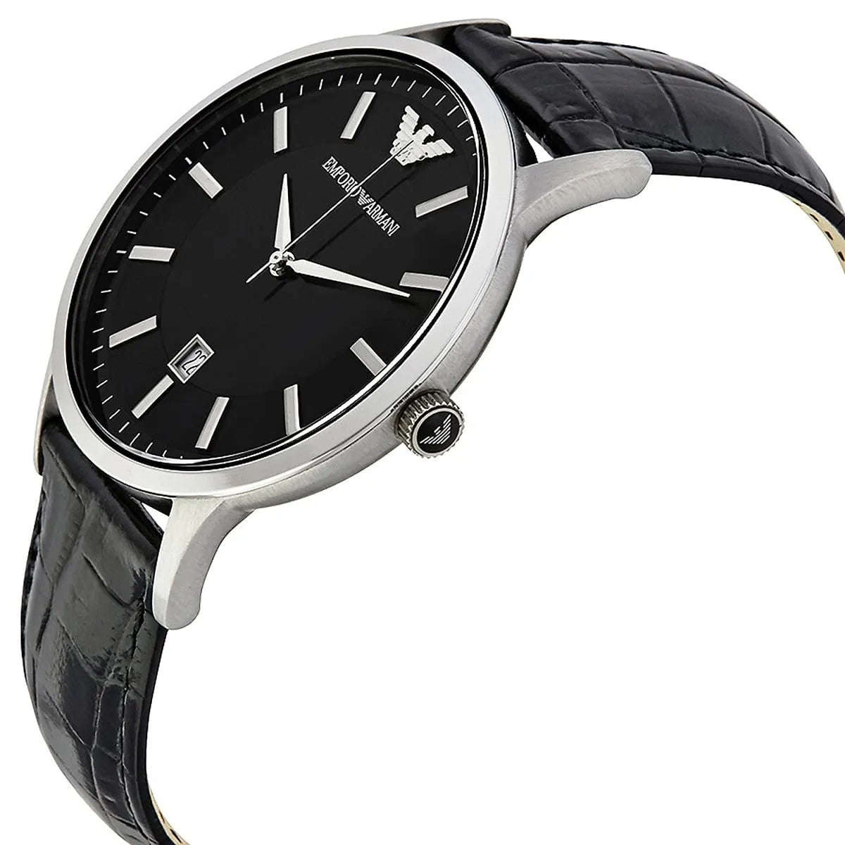 Emporio Armani AR2411 Renato Men's Black Leather Watch - SJR London Timepiece