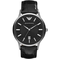 Emporio Armani AR2411 Renato Men's Black Leather Watch - SJR London Timepiece