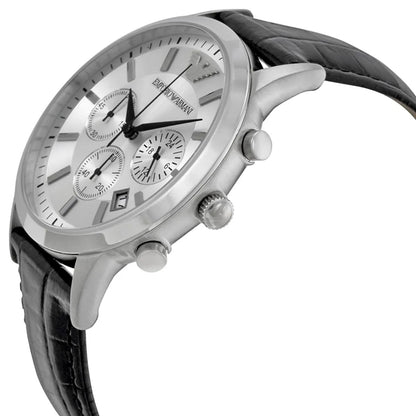 Emporio Armani AR2432 Classic Men's Silver & Black Watch - SJR London Timepiece