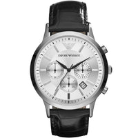 Emporio Armani AR2432 Classic Men's Silver & Black Watch - SJR London Timepiece