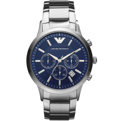 Emporio Armani AR2448 Renato Men's Silver & Blue Watch - SJR London Timepiece
