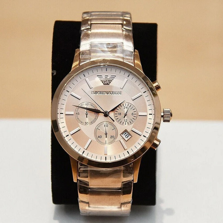 Emporio Armani AR2452 Renato Men's Rose Gold Watch - SJR London Timepiece
