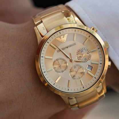 Emporio Armani AR2452 Renato Men's Rose Gold Watch - SJR London Timepiece