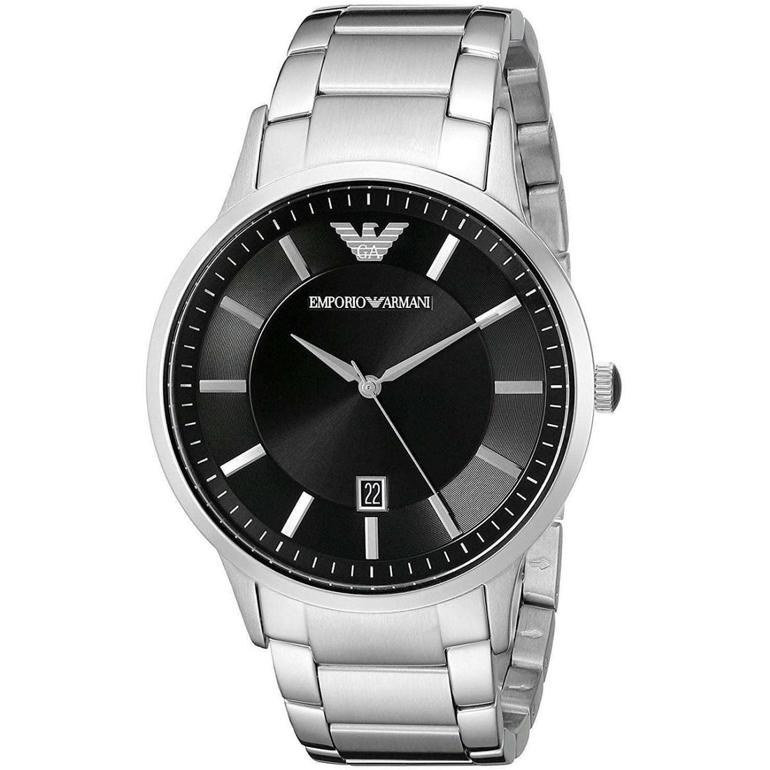 Emporio Armani AR2457 Renato Men's Silver & Black Watch - SJR London Timepiece