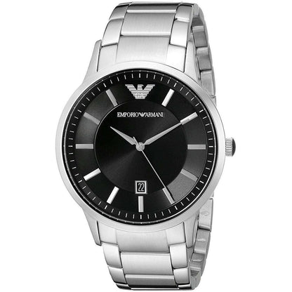 Emporio Armani AR2457 Renato Men's Silver & Black Watch - SJR London Timepiece