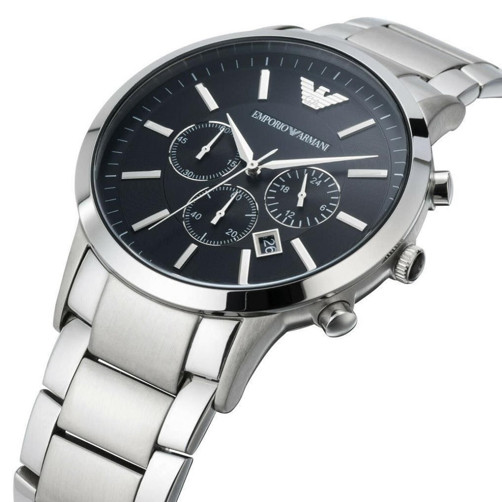 Emporio Armani AR2460 Renato Men's Large Silver Watch - SJR London Timepiece