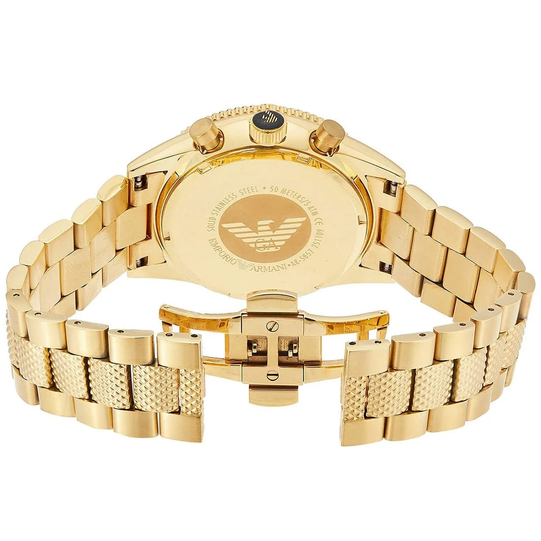 Emporio Armani AR5857 Chronograph Men's Gold Watch - SJR London Timepiece