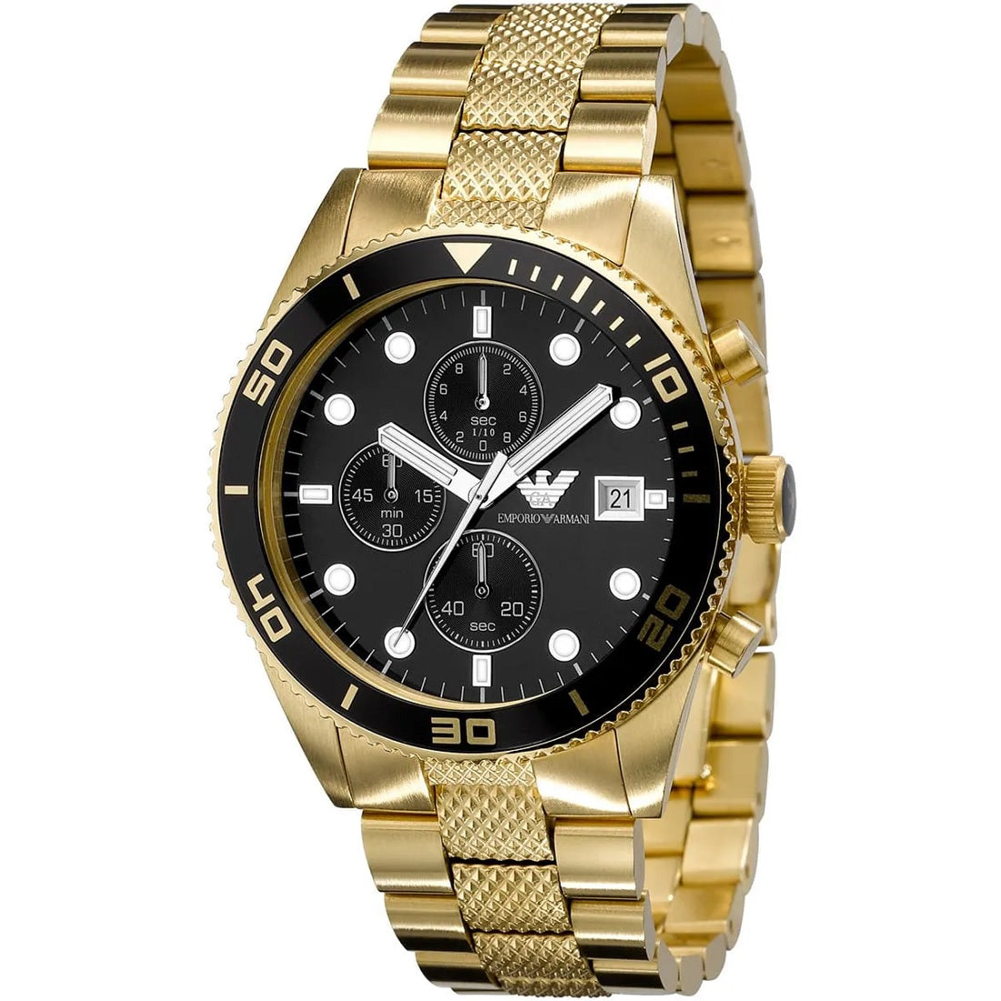 Emporio Armani AR5857 Chronograph Men's Gold Watch - SJR London Timepiece