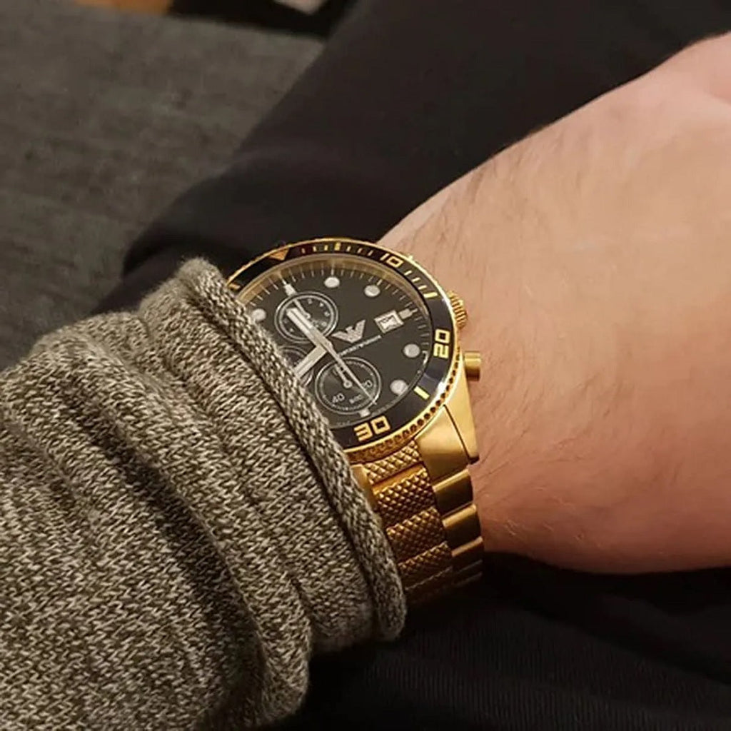 Montre homme chronographe Emporio Armani AR5857 or