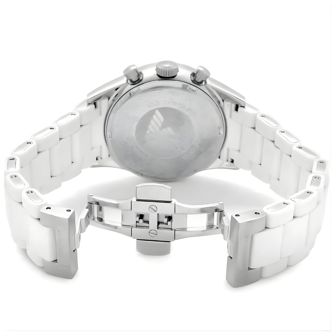 Montre Emporio Armani AR5859 Sportivo pour homme en silicone blanc