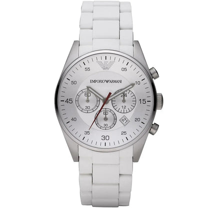 Emporio Armani AR5859 Sportivo Men's White Silicone Watch - SJR London Timepiece