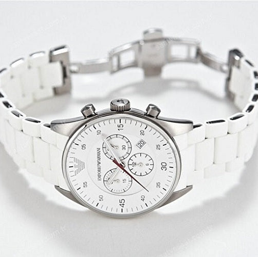 Emporio Armani AR5859 Sportivo Men's White Silicone Watch - SJR London Timepiece