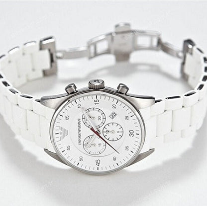 Emporio Armani AR5859 Sportivo Men's White Silicone Watch - SJR London Timepiece