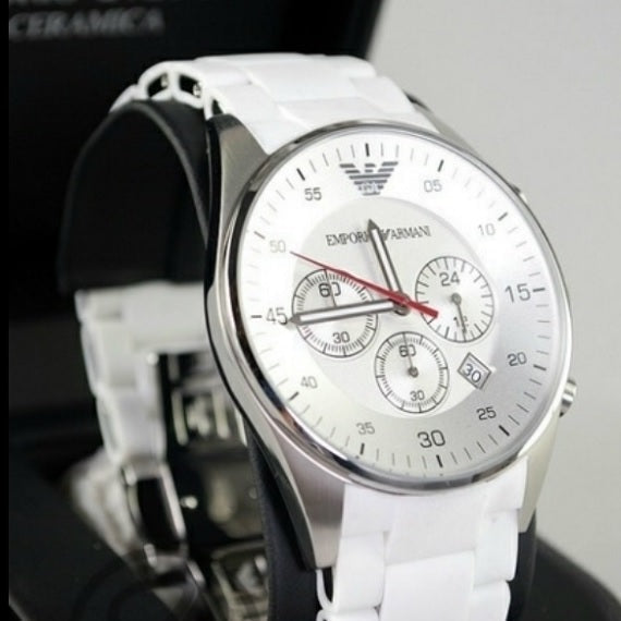 Emporio Armani AR5859 Sportivo Men's White Silicone Watch - SJR London Timepiece