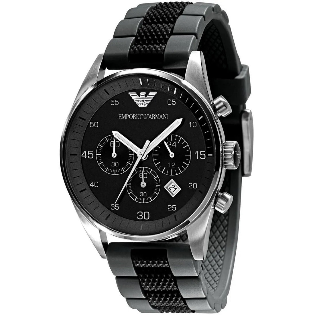 Emporio Armani AR5866 Sportivo Men's Black & Grey Silicone Watch - SJR London Timepiece