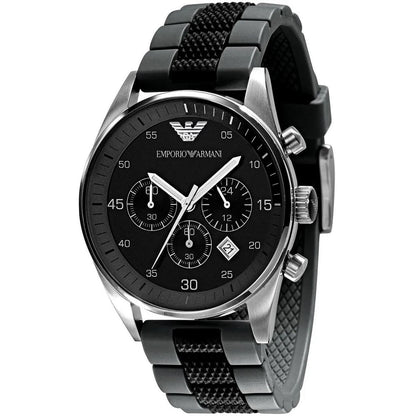 Emporio Armani AR5866 Sportivo Men's Black & Grey Silicone Watch - SJR London Timepiece